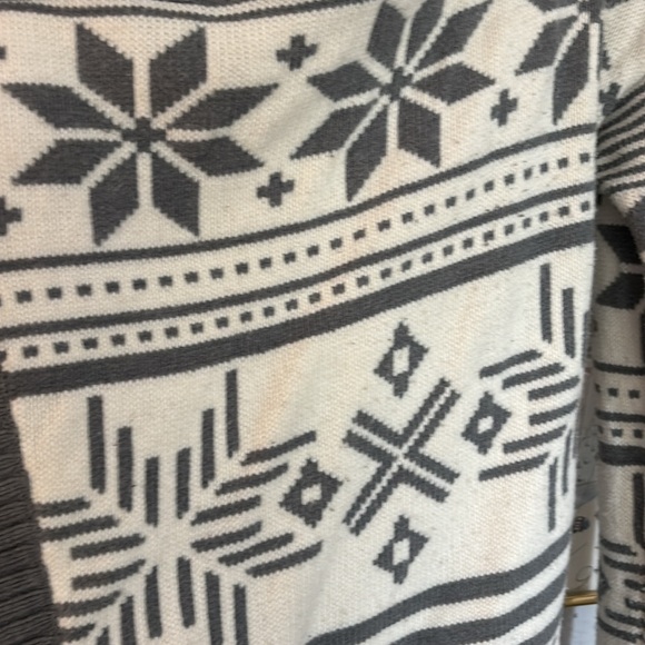 Express Fair Isle Wool Blend Flyaway Cardigan Size S - Picture 5 of 6
